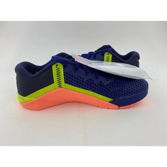 NEW Nike Metcon 6 Deep Royal Blue Mango Men's Cross Fit Training Shoes - Picture 4 of 12